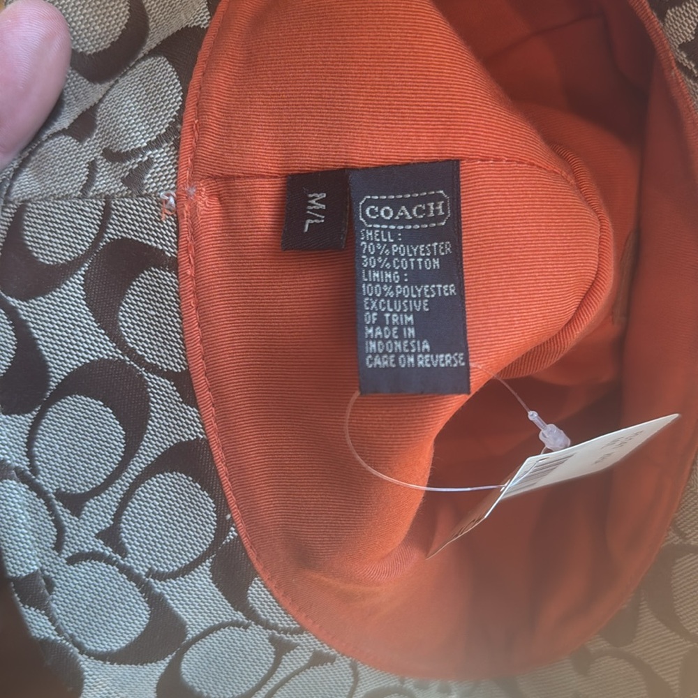 Coach (Vintage -2000s) New with Tags Signature Crusher Bucket Hat Size Med/Lrg - Picture 5 of 6